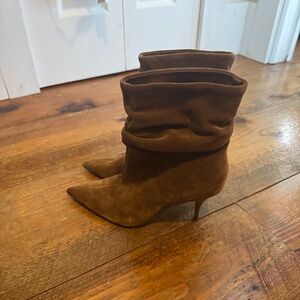 Express Tan Suede Heeled Boots